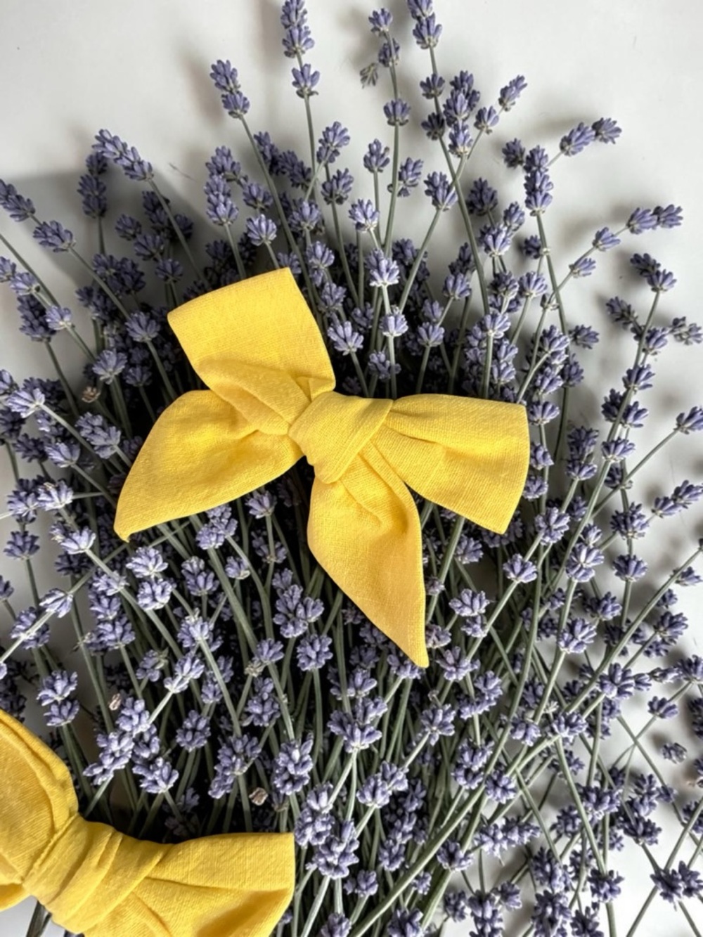 Yellow Pigtails  Bow Hair Clips for Kids - Picture 4 of 6